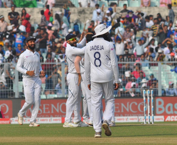 Indian team clinch Pink Test match