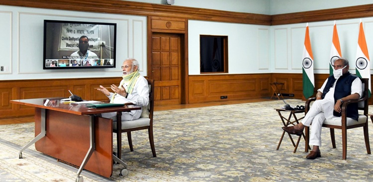 PM Modi interacts with Sarpanchs