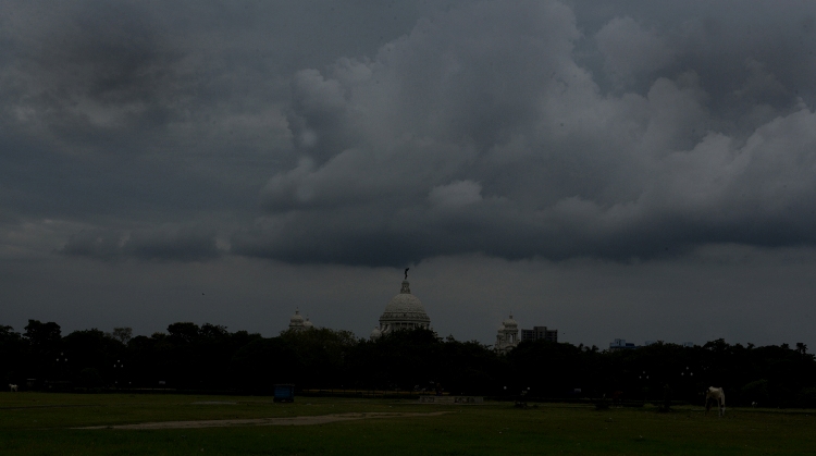 Dark clouds over West Bengal capital Kolkata ahead of Cyclone Amphan