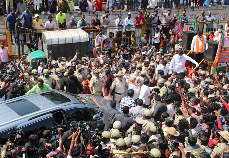 BJP holds roadshow for By-election in Bengaluru