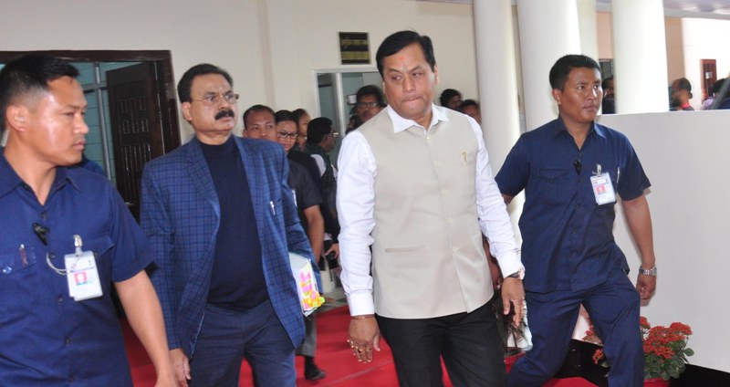 Assam Speaker Hitendra Nath Goswamion on first day of Budget session in Guwahati