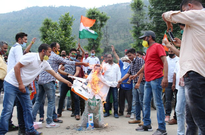 Indians protest Chinese aggression in Ladakh