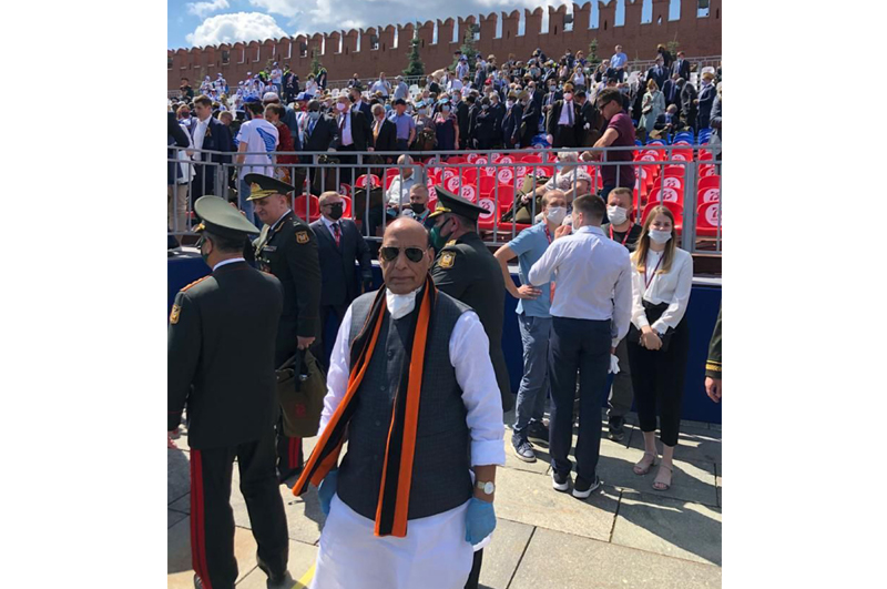 Rajnath Singh pays tribute to Soviet victory in WWII in Moscow