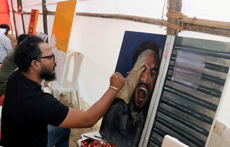 Mumbai: Artists make painting to protest against NRC, CAA