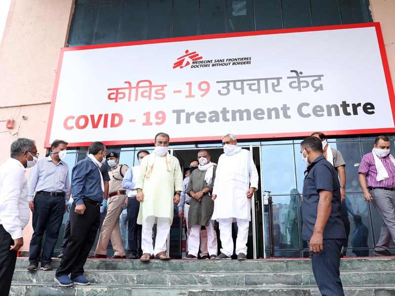 Patna: CM Nitish Kumar visits COVID-19 treatment center