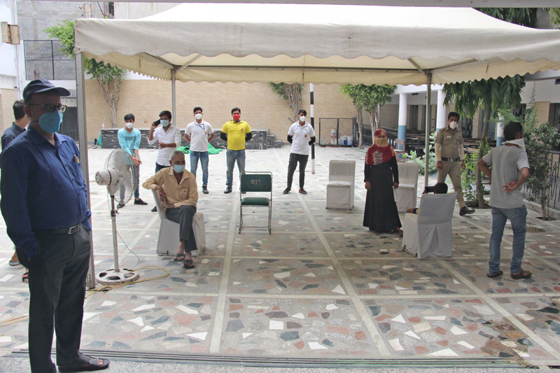 New Delhi: COVID-19 testing centre opened in Shaheen Bagh school