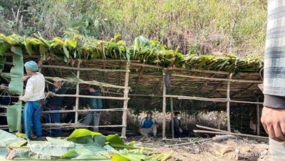 Villagers construct eco-friendly makeshift quarantine hut in Assamâ€™s Dima Hasao district