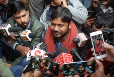 Kanhaiya Kumar addresses media against attack at JNU campus