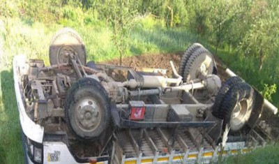 Ten CRPF jawans injured in road accident in central Jammu and Kashmir's Budgam