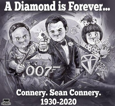 India's Amul pays tribute to Sean Connery with an iconic cartoon 