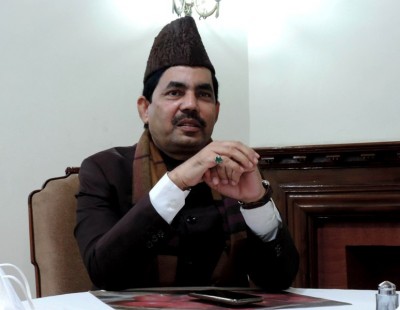 BJP leader Syed Shahnawaz Hussain interacts with UNI