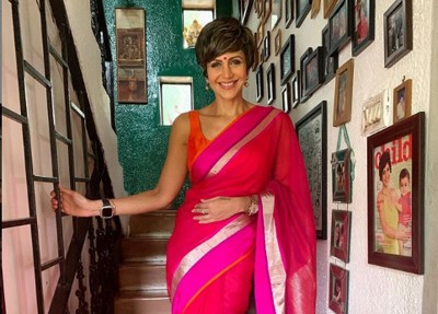 Mandira Bedi looks gorgeous in her saree image posted on Instagram