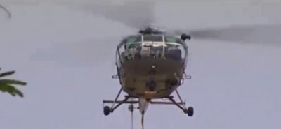 Indian armed force salute medical workers fighting coronavirus pandemic