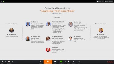 Food security and healthcare are top priorities in the pandemic struck world say panelists at Bengal Chamber's online meeting