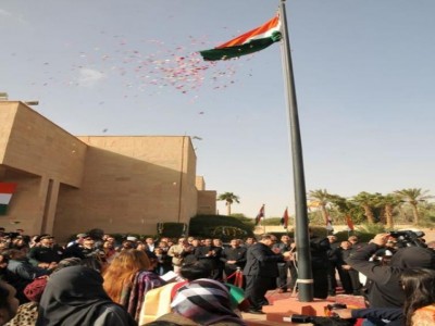 Tricolour flies high in Arabian skies
