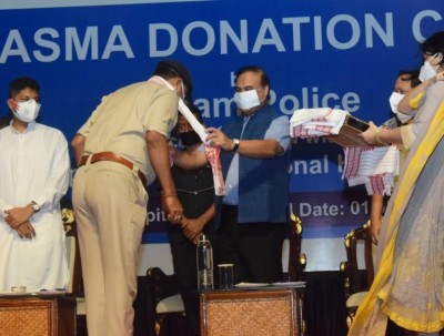 Assam: 67 COVID-19 cured police personnel donate plasma