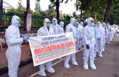 Kerala: Candidates who have been selected for civil police officer posts by PSC staging indefinite strike