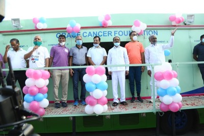NMDC and Grace Cancer Foundation collaborate to operate a mobile cancer screening facility in Telangana