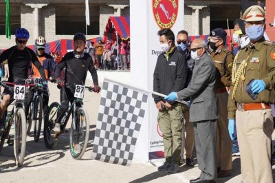 Jammu and Kashmir: LG Mathur flags off Ultimate Ladakh Cycling challenge rally