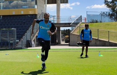 Indian team start outdoor training, two days after arriving in Sydney