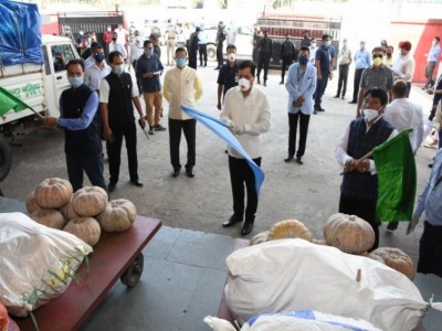 Assam CM flags off cargo flight carrying vegetables to Dubai