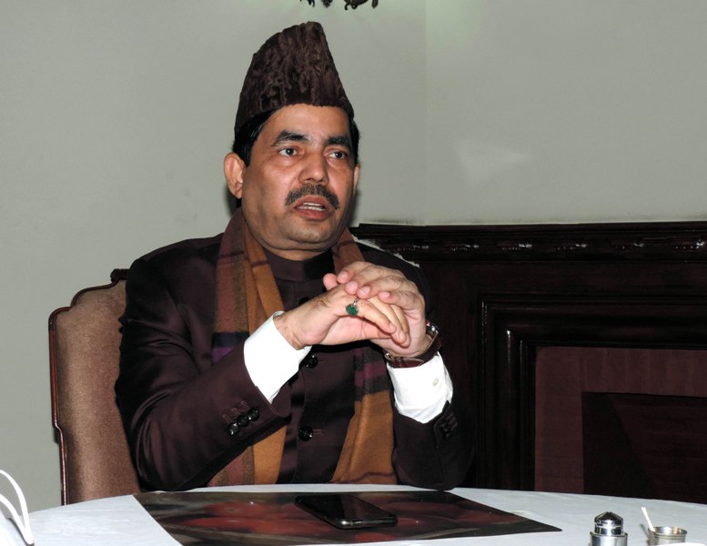 BJP leader Syed Shahnawaz Hussain interacts with UNI