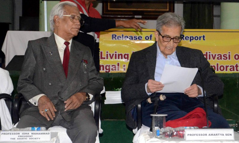 Professor Amartya Sen during release of The Living World of the Adivasis of West Bengal 