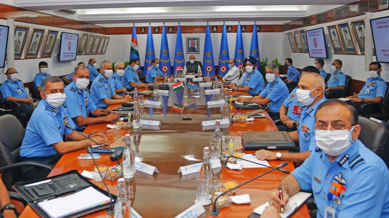 Rajnath Singh at inaugural session of the Air Force Commander’s Conference