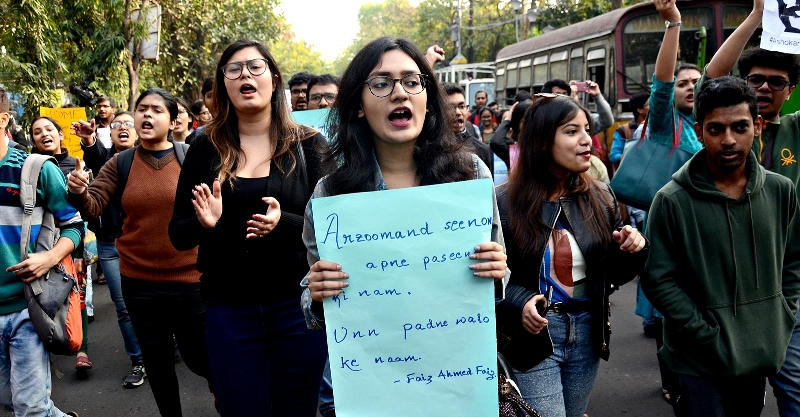 Jadavpur University students hit Kolkata streets protesting against JNU violence
