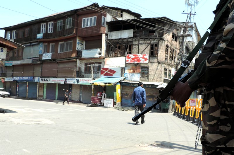 Strict lockdown in Srinagar