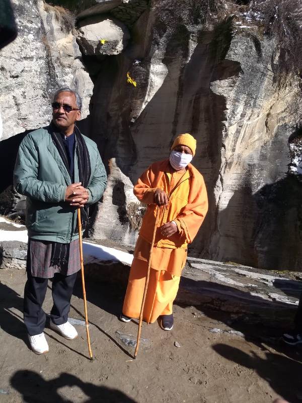 UP Chief Minister Yogi Adityanath today visited Badrinath shrine and Mana village.