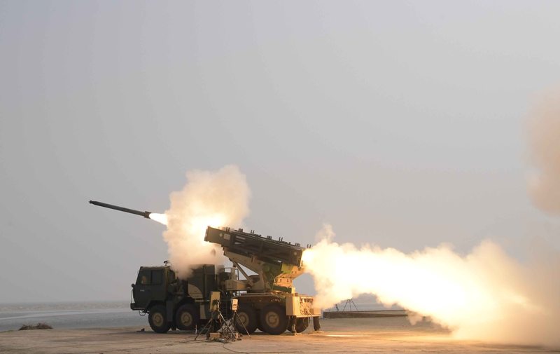 DRDO successfully flight test enhanced Pinaka rocket from Integrated Test Range in Odisha's Chandipur