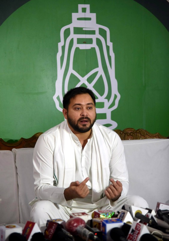 Tejashwi Yadav addresses press conference