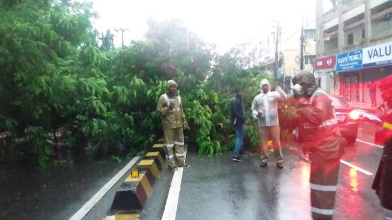 Water logging due to rain in Hyderabad