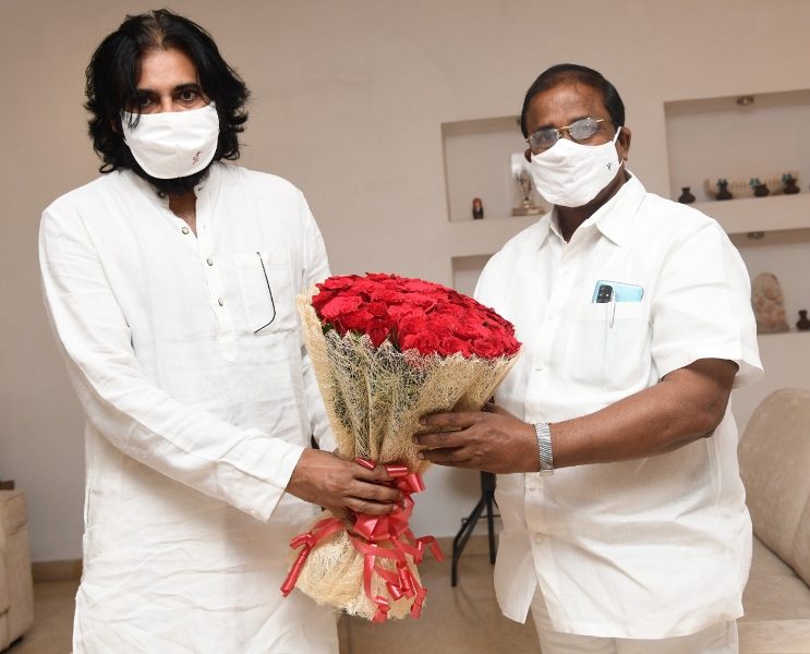 Pawan Kalyan at JanaSena Party Office