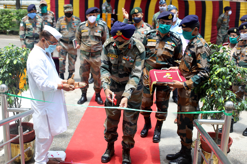 Maj Gen I M Lamba inaugurates COVID High Dependency Unit (HDU) Complex at Military hospital