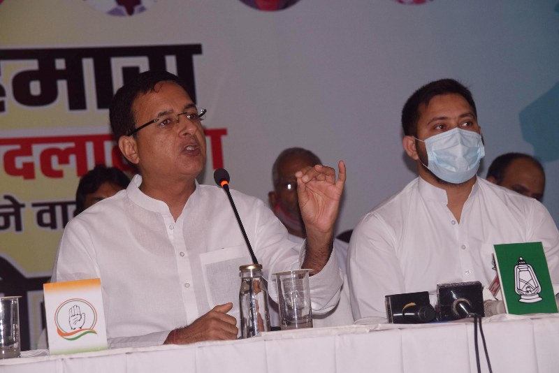 Bihar Polls: Tejashwi Yadav and Congress’ Randeep Surjewala hold press conference