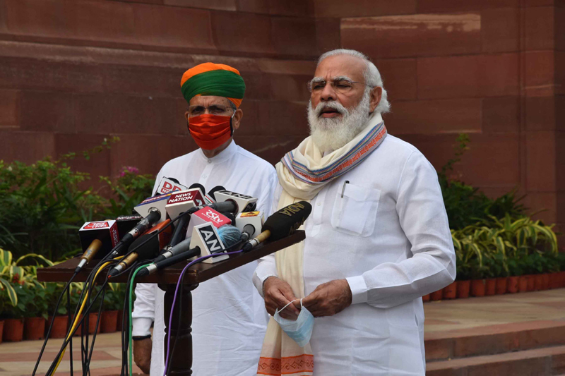 PM Modi addresses media ahead of the Monsoon Session at Parliament