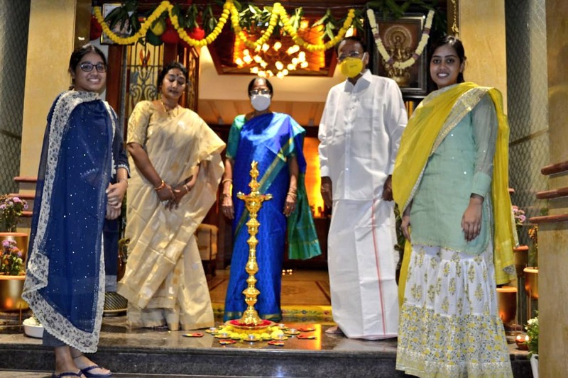 V.P  M. Venkaiah Naidu celebrates Diwali in his residence