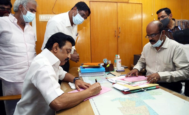 MK Stalin files nomination papers in Chennai