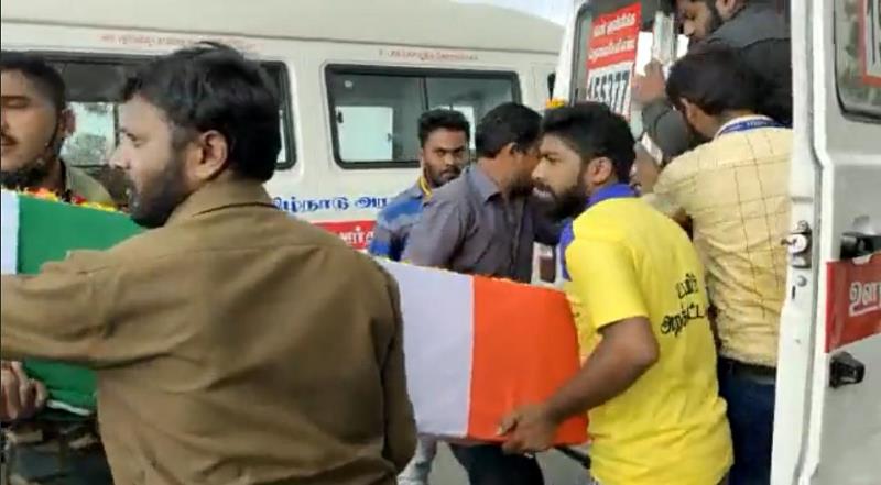 Ambulance carrying Coonoor chopper crash victim's remains meets with minor accident in Tamil Nadu