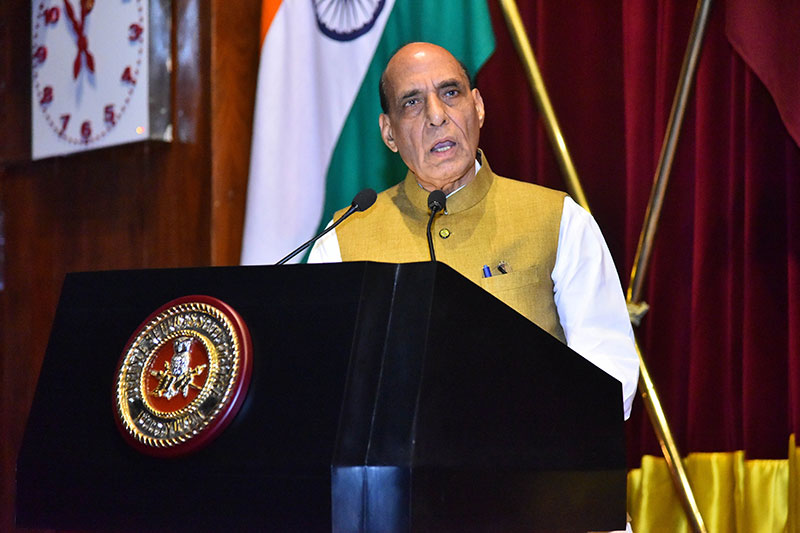 Tamil Nadu: Rajnath Singh at Defence Services Staff College in Wellington