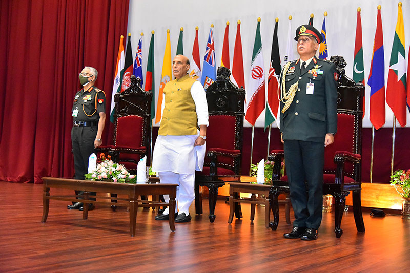 Tamil Nadu: Rajnath Singh at Defence Services Staff College in Wellington