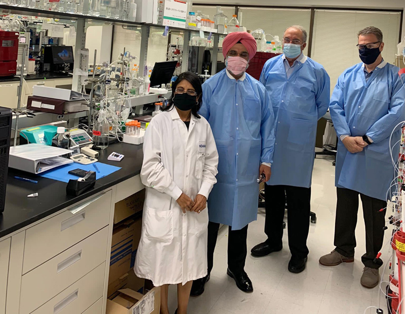 Indian envoy Taranjit Singh Sandhu visits Novavax facility