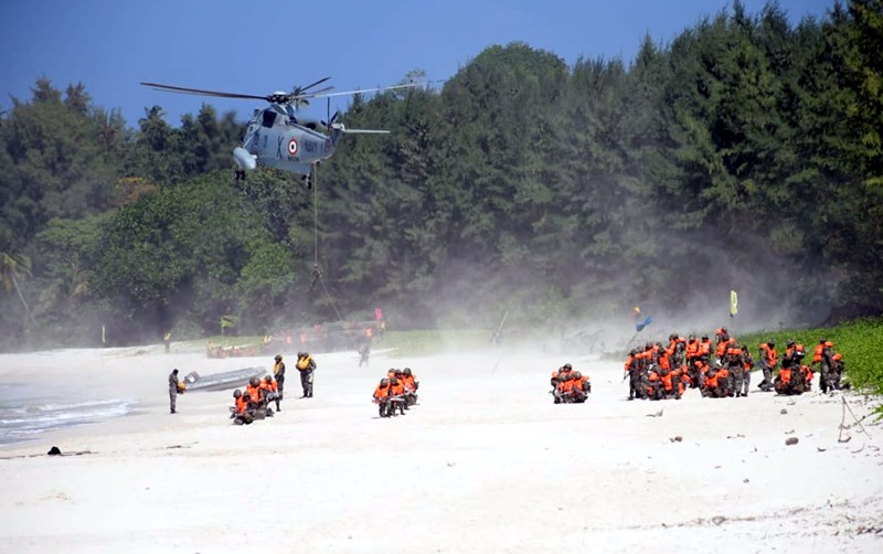 Indian Armed Forces' joint military exercise in Andaman