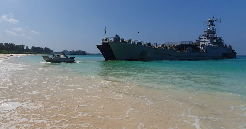 Indian Armed Forces' joint military exercise in Andaman