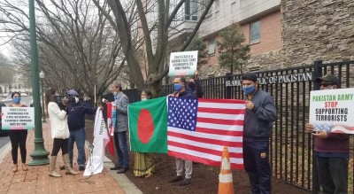 1971 genocide: Bangladeshi-Americans demonstrate outside Pakistan Embassy in Washington