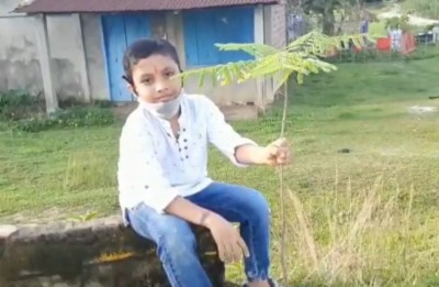9-year-old Assam boy starts plantation drive to plant 1000 saplings
