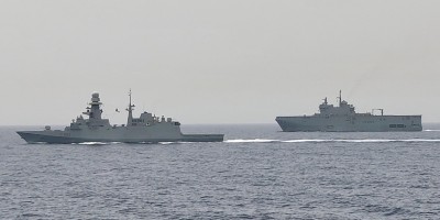 INS Trikand participating in joint naval exercise in the Gulf of Aden