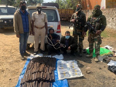 Security forces recover huge cache of explosives along Assam-Meghalaya border